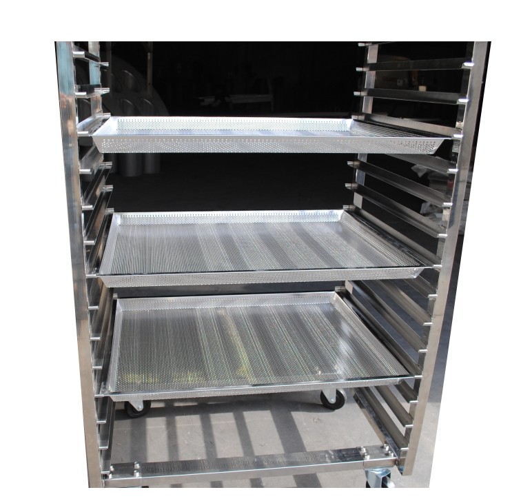 Lunch Try Rack Silent Casters Stainless Steel Tray Rack Trolley For Baking And Drying Food