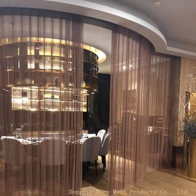 100mm Diameter Decorative Wire Mesh Golden Finish Decorative Metal Mesh